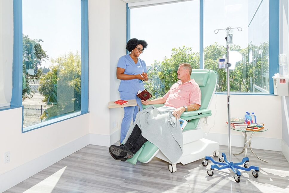 AmeriPharma Specialty Infusion Center Specialized IVIG Infusion Nurse Providing Care to Patient at Home